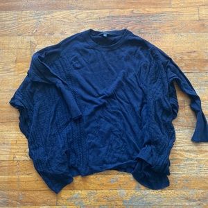 Simply Vera Vera Wang Navy S-M oversized sweater poncho